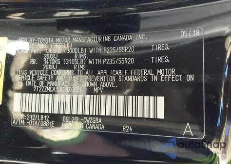 2018 Lexus Rx 350 z USA, uszkodzony, nr VIN 2T2ZZMCA1JC107831